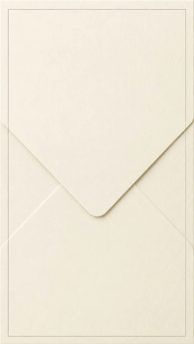 De gesloten envelop waarmee een genodigde de kaart ontvangt